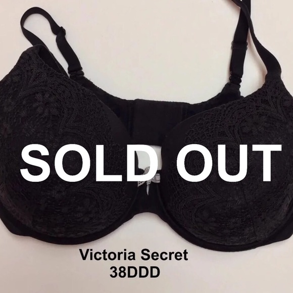 Victoria's Secret Other - Bra Victoria Secret Black Lace RARE 38DDD